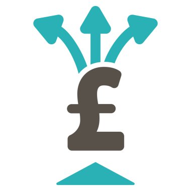 Paylaşım Lirası düz vektör simgesi simgesi