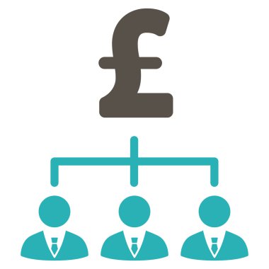 Lirası bankacı bağlantılar düz vektör simgesi simgesi