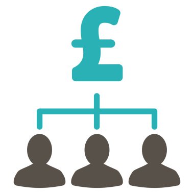 Pound ödeme ilişkiler vektör simgesi simgesi düz