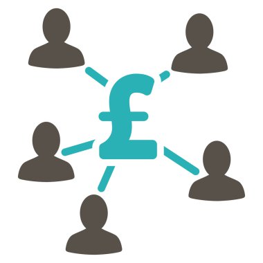 Vektör simgesi simgesi pound ödeme istemcilerinin düz