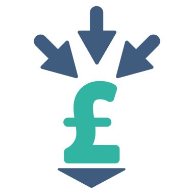 Pound Ödeme Düz Vektör Simgesi Simgesini Tümleştir