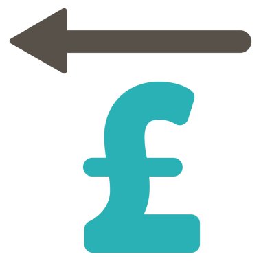 Lirası Moneyback düz vektör simgesi simgesi