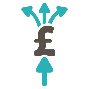 Pound ödeme düz vektör simgesi simgesi bölmek