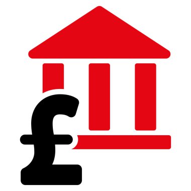 Kütüphane Pound ödeme düz vektör simgesi simgesi