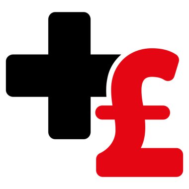 Tıbbi Lirası iş düz vektör simgesi simgesi