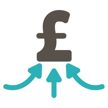 Lirası mali akümülatör düz vektör simgesi simgesi