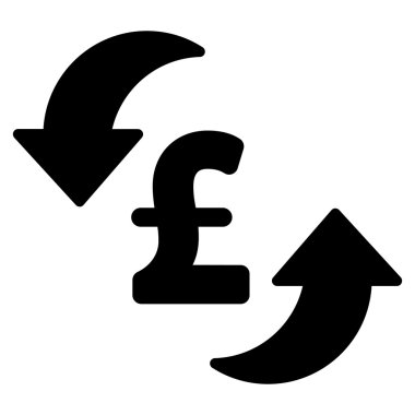 Pound maliyet düz vektör simgesi simgesi