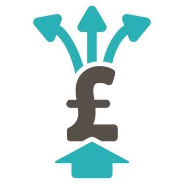 Paylaşım Lirası düz vektör simgesi simgesi