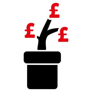 Lirası iş proje bitki düz vektör simgesi simgesi