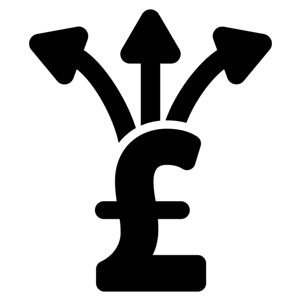 Share Pfund flache Vektor Symbol Symbol — Stockvektor