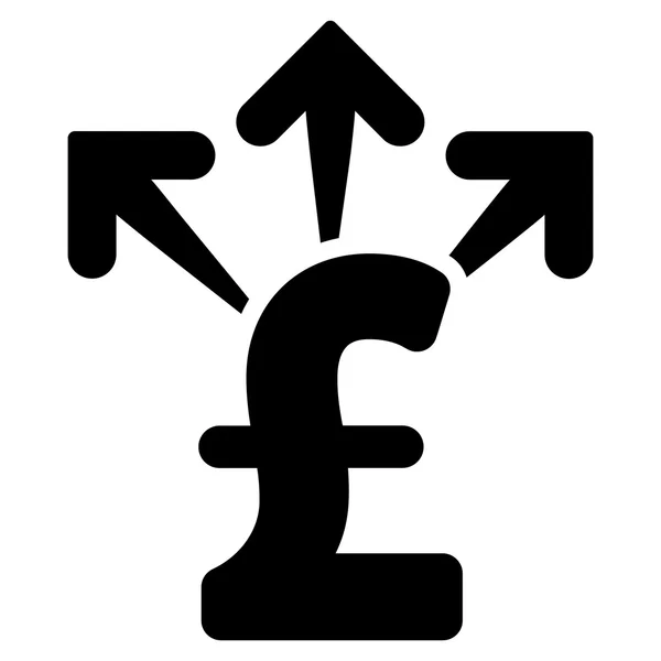 Kiad font pénz lakás Vector Icon szimbólum — Stock Vector