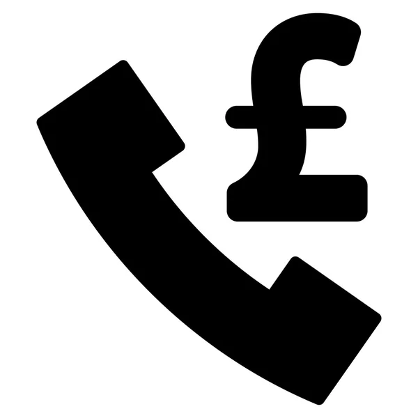 Pound Payphone Flat Vector Icon Symbol — Stock Vector