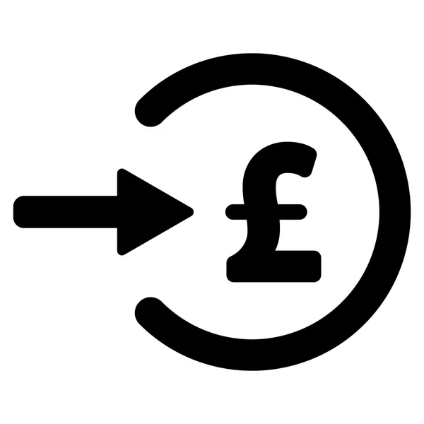 Pfund Einkommen flache Vektor Symbol Symbol — Stockvektor