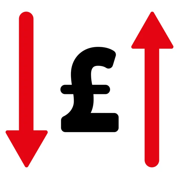 Símbolo de icono de vector plano Pound Swap — Vector de stock