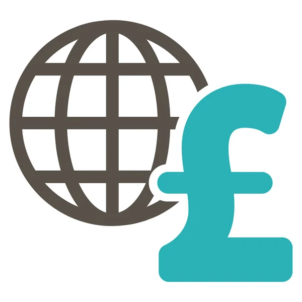 Global libra economía plano Vector icono símbolo — Vector de stock