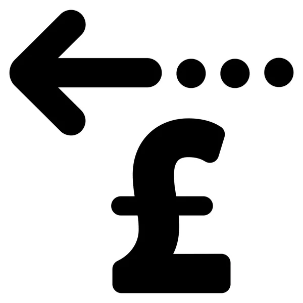 Erstattung Pfund flache Vektor Symbol Symbol — Stockvektor