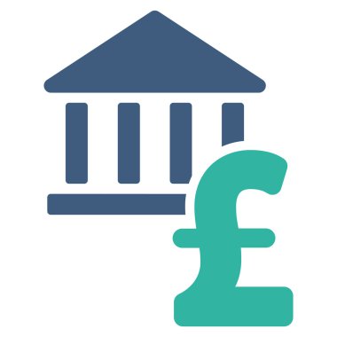 Lirası banka düz vektör simgesi simgesi