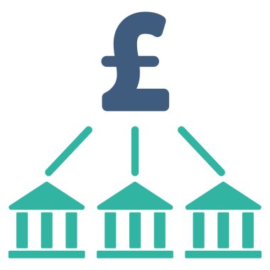 Lirası banka Derneği düz vektör simgesi simgesi