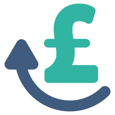 Düz vektör simgesi simgesi pound ödemek