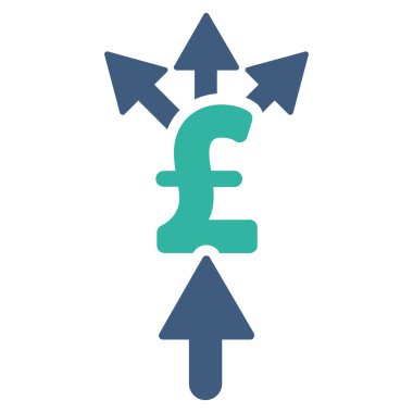 Paylaşım Pound ödeme düz vektör simgesi simgesi