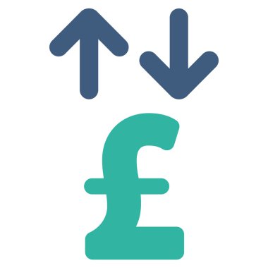 Lirası hareketleri düz vektör simgesi simgesi