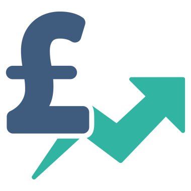 Lirası fiyat büyüme düz vektör simgesi simgesi