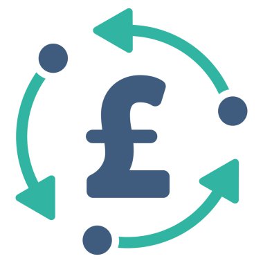 Lirası döndürme düz vektör simgesi simgesi