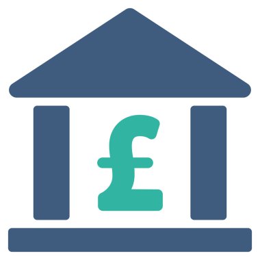 Lirası banka düz vektör simgesi simgesi