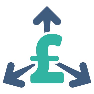 Lirası para düz vektör simgesi simgesi harcamak