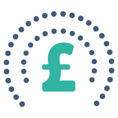 Lirası küre kalkan düz vektör simgesi simgesi