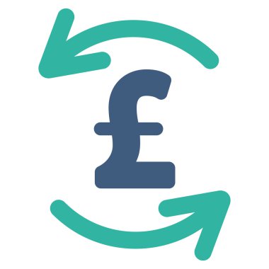 Lirası denge düz vektör simgesi simgesi Yenile