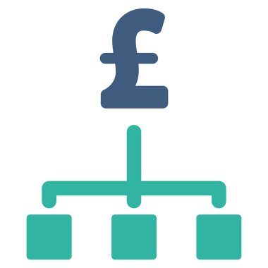 Lirası hiyerarşi düz vektör simgesi simgesi