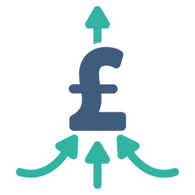 Lirası mali toplayıcı düz vektör simgesi simgesi