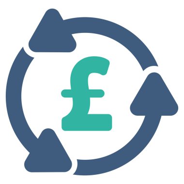 Lirası dolaşım düz vektör simgesi simgesi