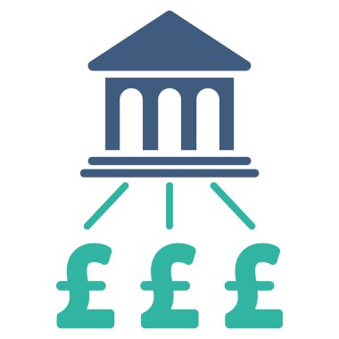 Lirası banka düzeni düz vektör simgesi simgesi