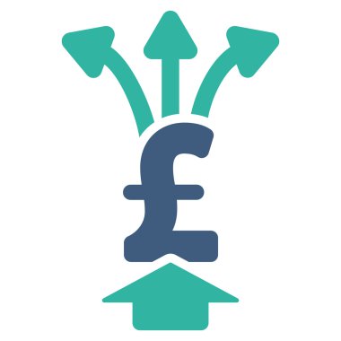 Paylaşım Lirası düz vektör simgesi simgesi