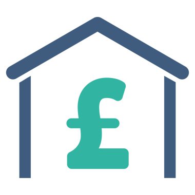 Lirası garaj düz vektör simgesi simgesi