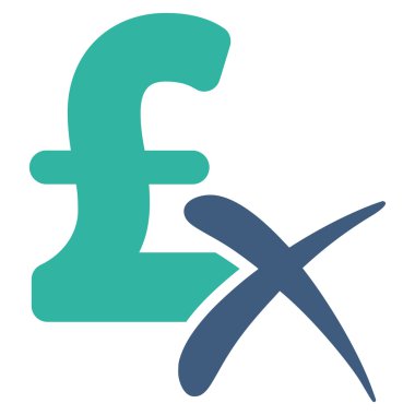 Lirası düz vektör simgesi simgesi reddetmek