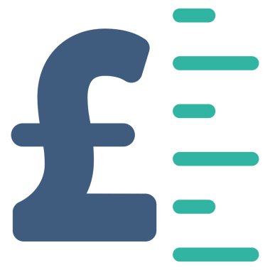 Lirası değer düz vektör simgesi simgesi