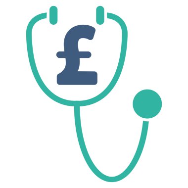 Lirası sağlık düz vektör simgesi simgesi