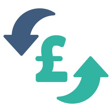 Pound maliyet düz vektör simgesi simgesi