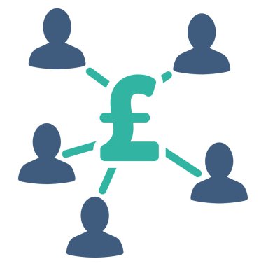 Vektör simgesi simgesi pound ödeme istemcilerinin düz