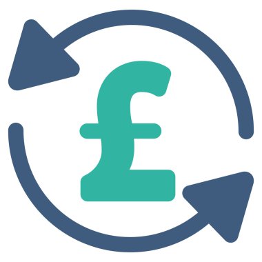 Lirası denge düz vektör simgesi simgesi Yenile