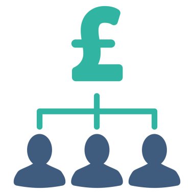 Pound ödeme ilişkiler vektör simgesi simgesi düz