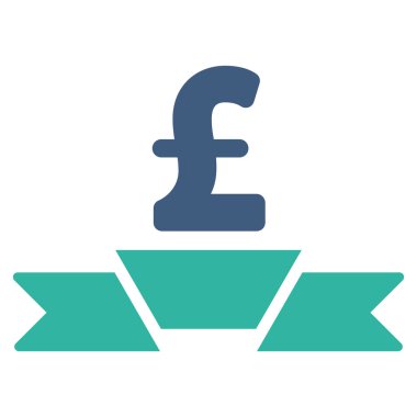 Lirası iş sigorta primi şerit düz vektör simgesi simgesi