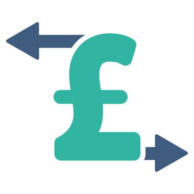 Pound ödeme düz vektör simgesi simgesi