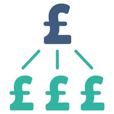Pound Financial Structure Flat Vector Icon Symbol