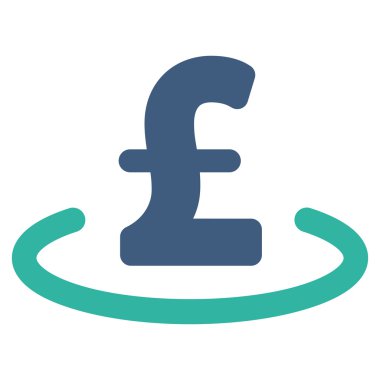 Lirası yer düz vektör simgesi simgesi