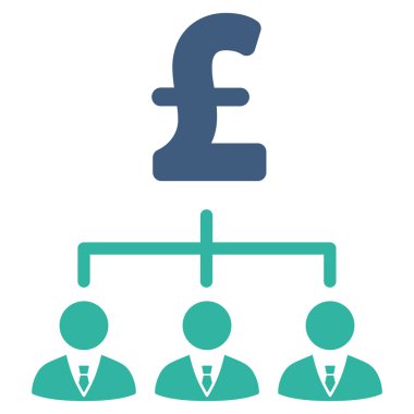 Lirası bankacı bağlantılar düz vektör simgesi simgesi