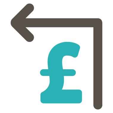 Lirası Moneyback düz vektör simgesi simgesi